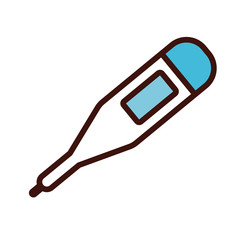 thermometer temperature measure line and fill style