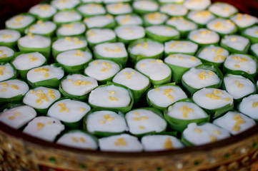 Traditional Thai coconut pudding 
