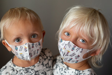 children in medical masks