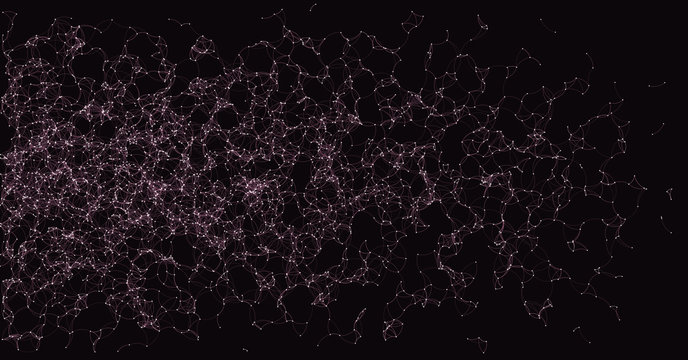 Network Mesh Procedural Art background illustration