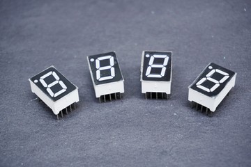 electronic component called Seven (7) segment. Components for display on digital equipment