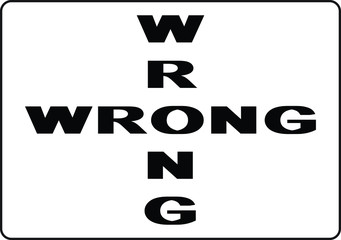 wrong and grunge stamp seal with Wrong