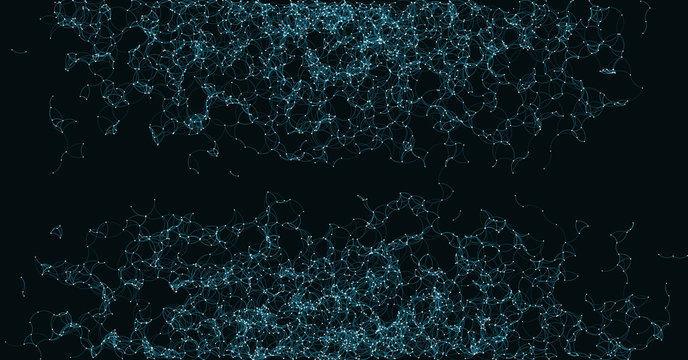 Network Mesh Procedural Art background illustration