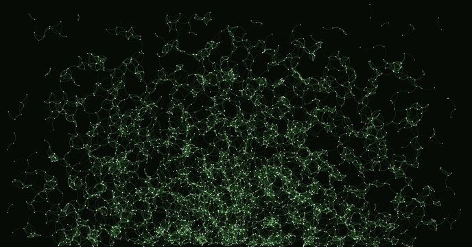 Network Mesh Procedural Art background illustration