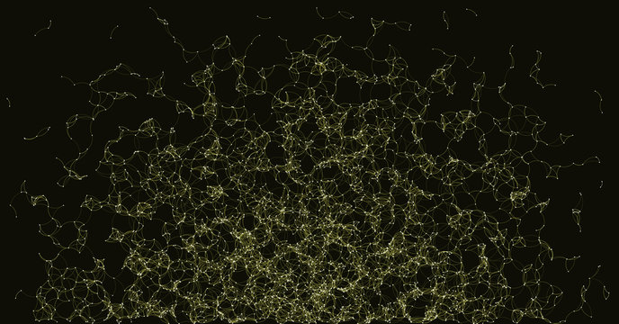 Network Mesh Procedural Art background illustration