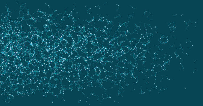Network Mesh Procedural Art background illustration
