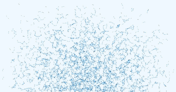 Network Mesh Procedural Art background illustration