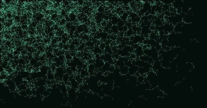 Network Mesh Procedural Art background illustration