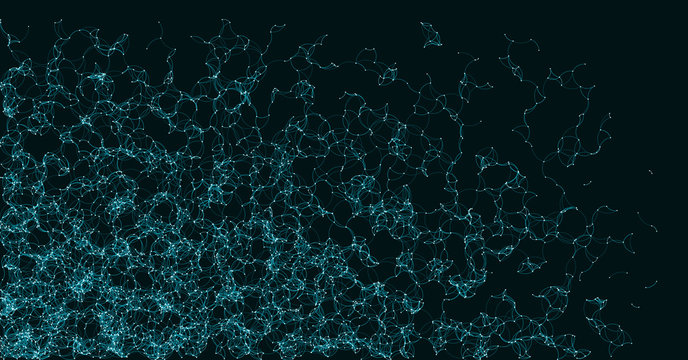 Network Mesh Procedural Art background illustration