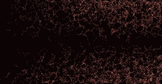 Network Mesh Procedural Art background illustration