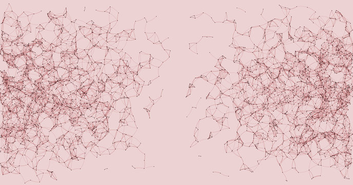 Network Mesh Procedural Art background illustration