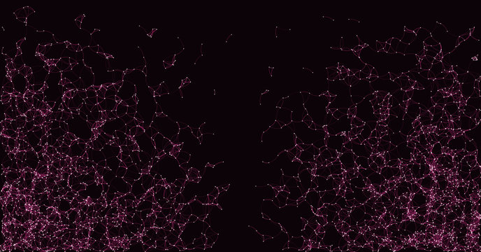 Network Mesh Procedural Art background illustration