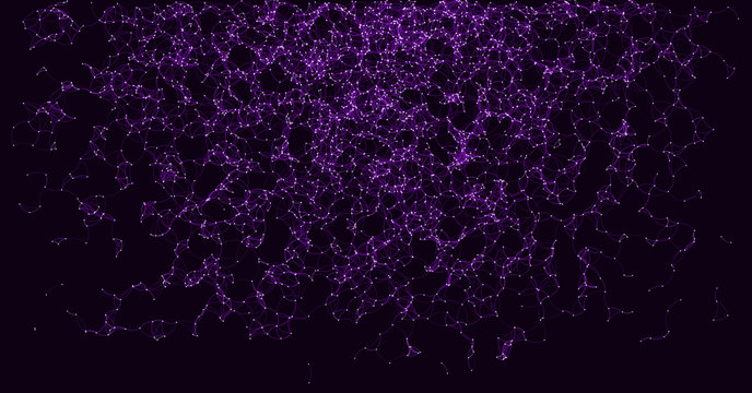 Network Mesh Procedural Art background illustration