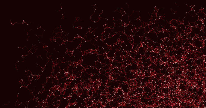 Network Mesh Procedural Art background illustration