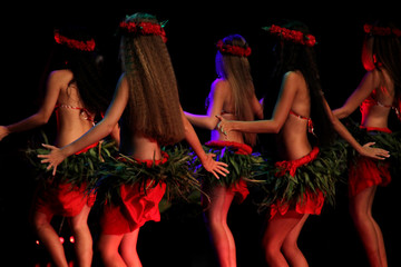 Tahitian dancers from Tahiti - obrazy, fototapety, plakaty