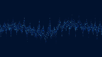 Gold Shimmer Glitter Frame. Falling Circle 