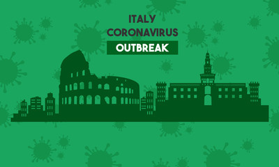 The city of infected with virus corona 19.