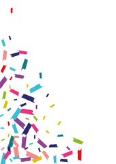Color Vector Rain Illustration. Rain Design. Confetti Effect Texture. Color Effect Banner.