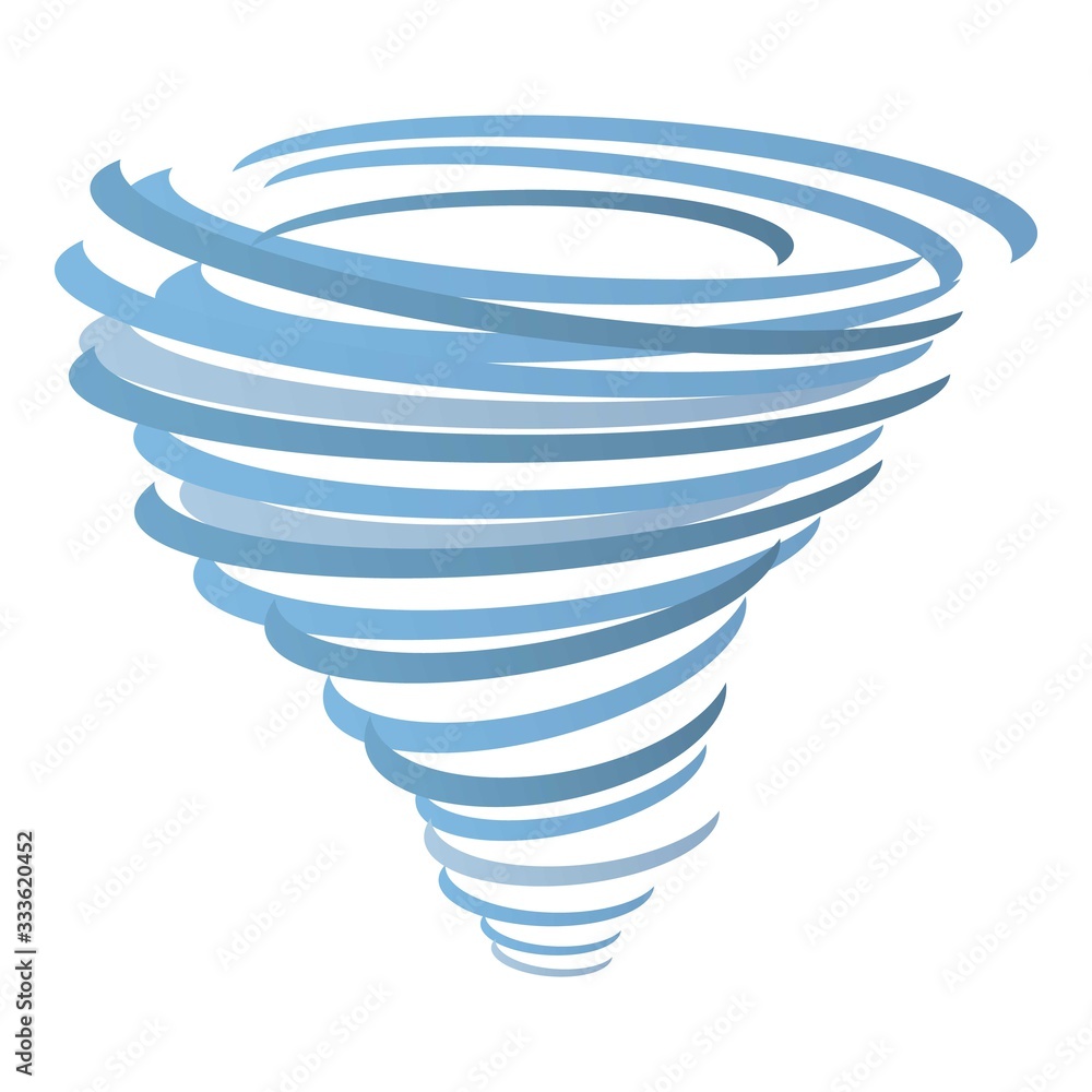 Poster force tornado icon. cartoon of force tornado vector icon for web design isolated on white background