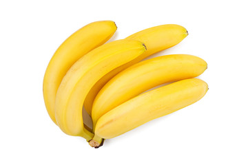 Bunch of bananas isolated on white background 