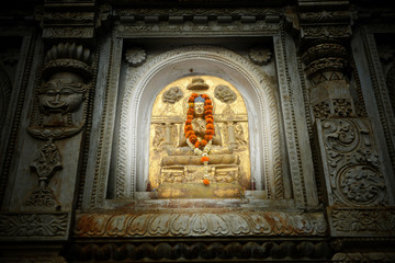 Beautiful Buddha statues at Mahabodhi Stupa Bodh Gaya