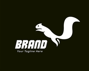 simple Unique jumping squirrel logo design inspirations