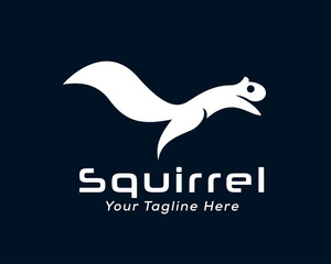 simple Jumping style squirrel logo design inspiration