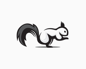 Unique stand art squirrel logo design inspiration