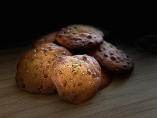 close-up on cookies