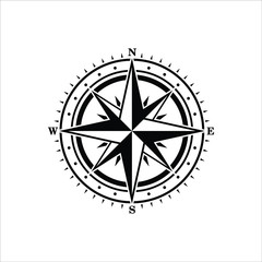 Compass. Compass icon vector. compass logo. which is isolated in white.