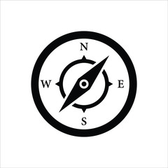 Compass. Compass icon vector. compass logo. which is isolated in white.