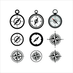 Compass. Compass icon vector. compass logo. which is isolated in white.