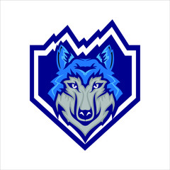 wolf icon vector. wolf logo. wolf head logo vector