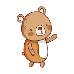 cute bear animal cartoon isolated icon design