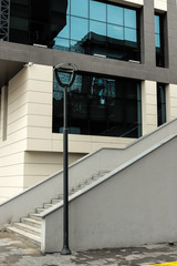stairs street lamp building architecture