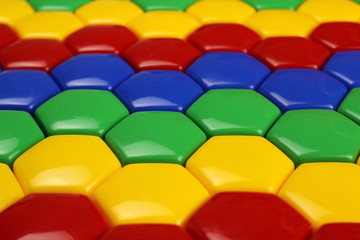 Children's Color puzzle, honeycomb mosaic background, texture, pattern