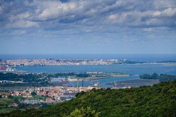 Naklejka na ściany i meble Incredible view of Santander, the capital of Cantabria. Northern coast of Spain