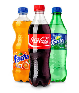 Coca-Cola, Fanta and Sprite Bottles