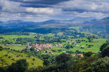 Fototapeta na wymiar Stunning landscape in the Cabarceno nature park. Cantabria. Northern coast of Spain