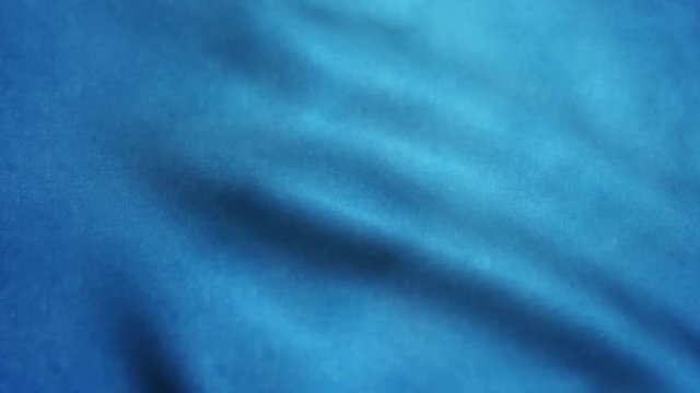 Blue texture flag animation on the wind. Flag blue on the wind.