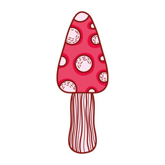 mushroom botanical cartoon isolated icon design