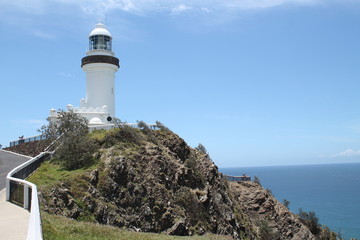 Fototapeta na wymiar Famous lighthouse in Byron Bay, Australia