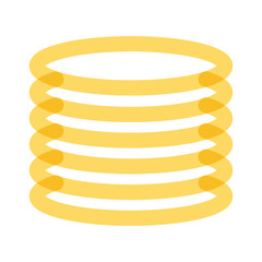 pile coins money dollars multiply line style icon