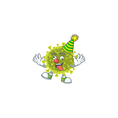 Cute and Funny Clown global coronavirus outbreak presented in cartoon character design concept