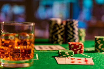 Casino Black Jack table