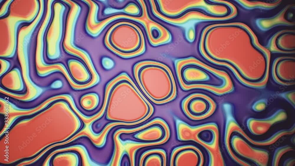 Aufkleber multicolor neon liquid wavy shining surface. abstract graphic design background with colorful trendy