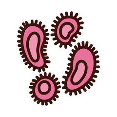 bacteria culture line and fill style icon