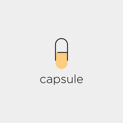 letter aa capsule logo template vector design illustration