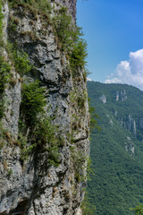 Rock walls in the mountains