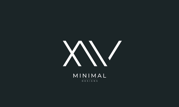 Alphabet letter icon logo XW